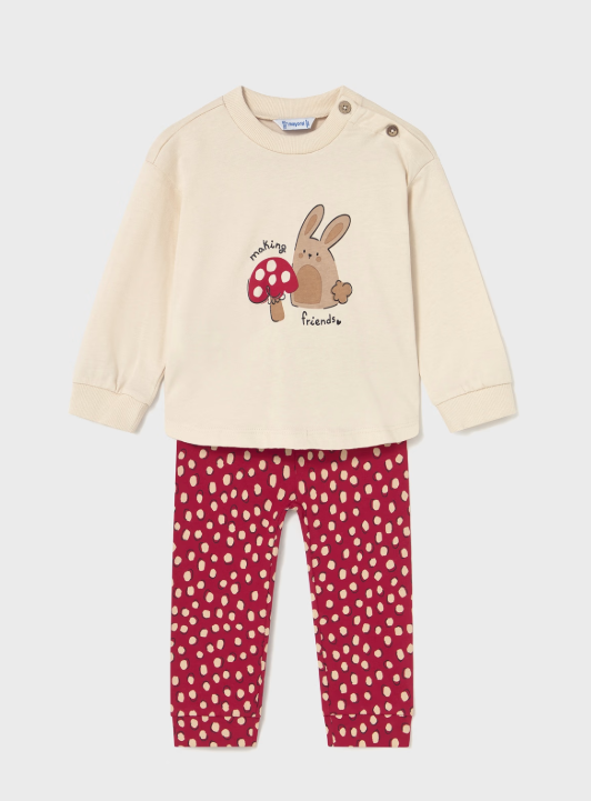 Mayoral Oversize Top & Spot Leggings Set Style 2745 - Red